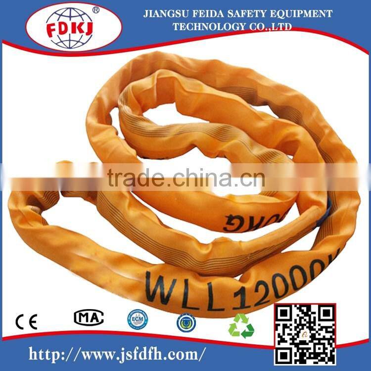 lifting belt of webbing sling and round sling 100% polyester lifting sling/belt