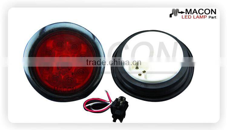 Round amber red white led tail light 12V/24V led truck lamp