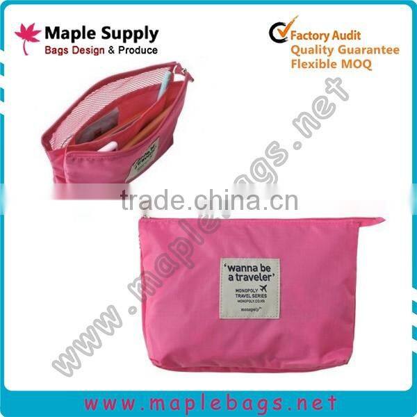 Simple Nylon Toiletry Pouch with Logo