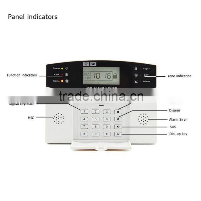 English /Spanish/ French voice! Wired Home alarm System with Keypad, 99+8 zones wired PSTN Alarm System for Auto Dialer T08