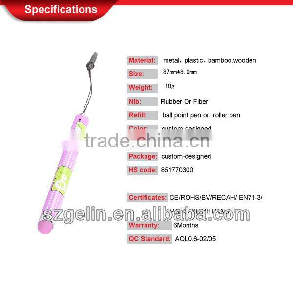 Hot selling capacitive retractable tip stylus for Samsung