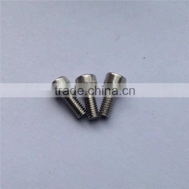 SS knurled screw for machine with cup head M4.0