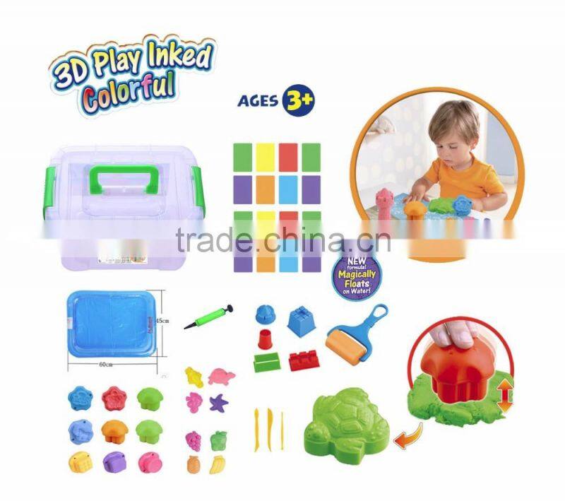 3D colorful inked modeling play dough toys for children air dry soft clay mini play dough set