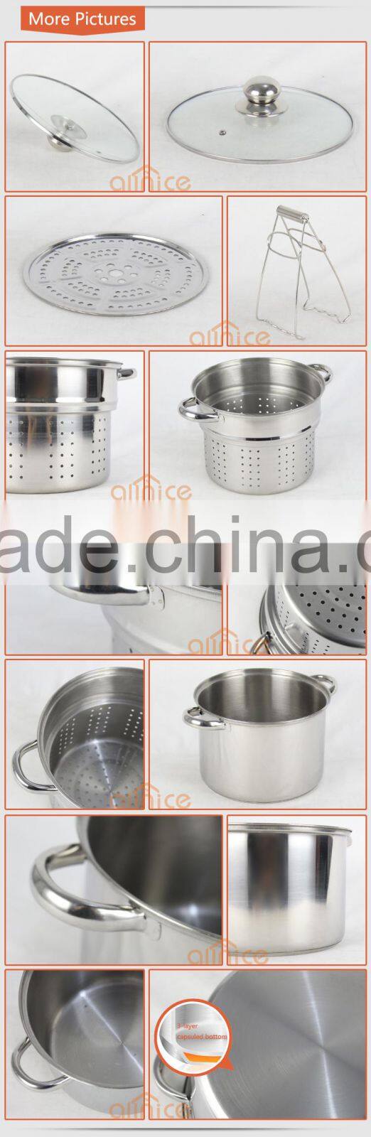 American pasta cooking pot stainless steel steamer kitchen pot
