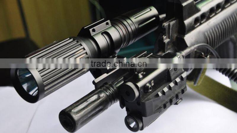 Tactical green Laser Sight and 1000 lumen led Cree Flash Light Combo for long gun