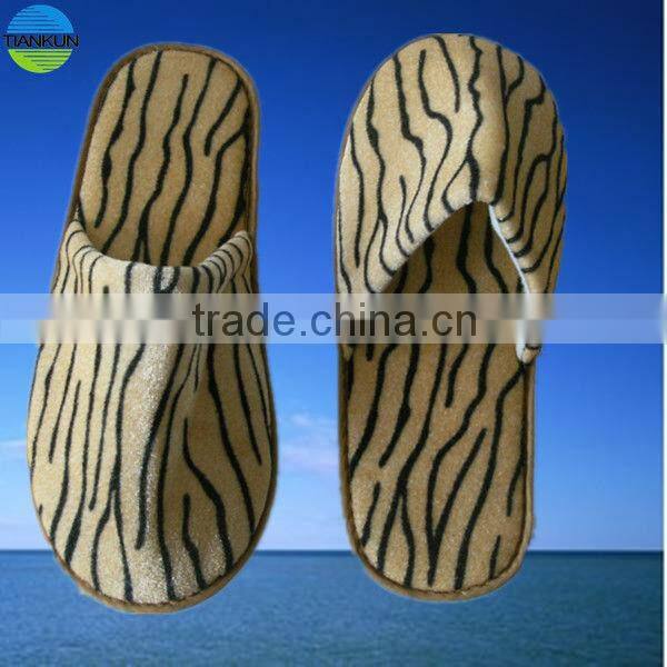 new style high quality the tiger pattern disposable hotel slipper