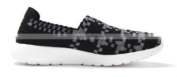 china factory handmade woven elastic casual shoes