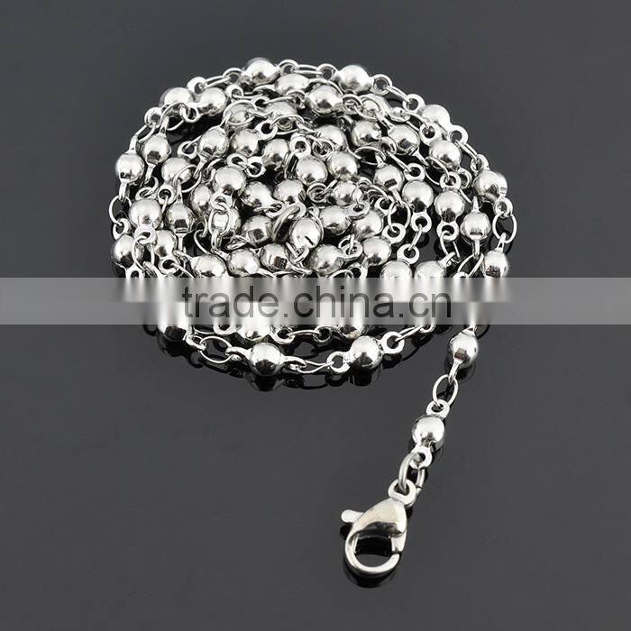 Custom Jewelry Wholesale Stainless Steel Nigeria Bead Necklace