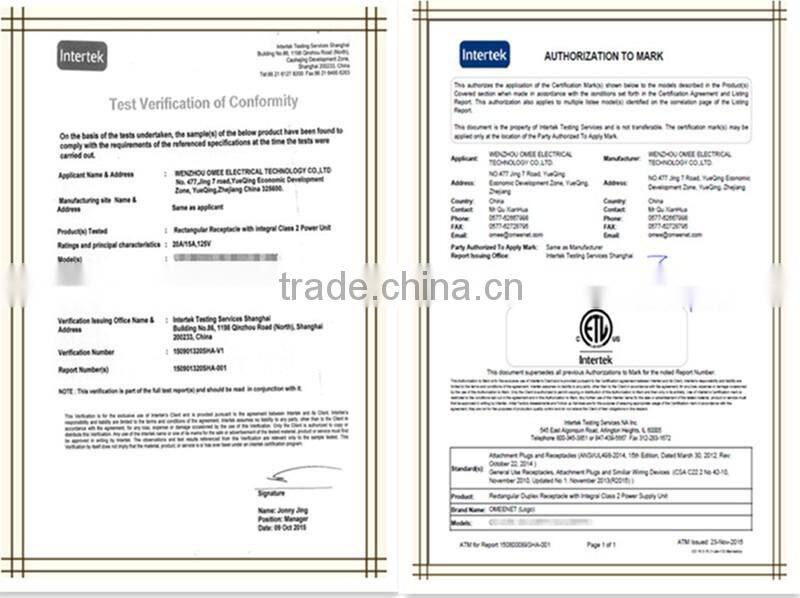 ETL list 15A 125V wall switch light switch electric switch