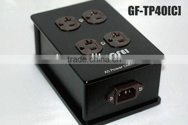 Gaofei GF-TP40C US AC Power Supply Distributor 4 Outlet Red Copper Receptacles