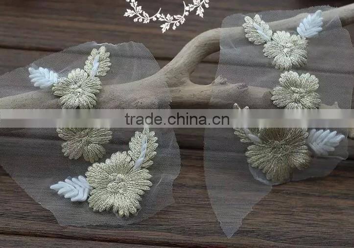 Stereoscopic ribbon embroidery flower