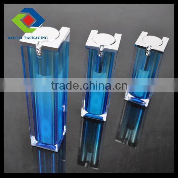 100ml White Square Plastic Airless Pump Bottle with Mini Branded OEM/ODM