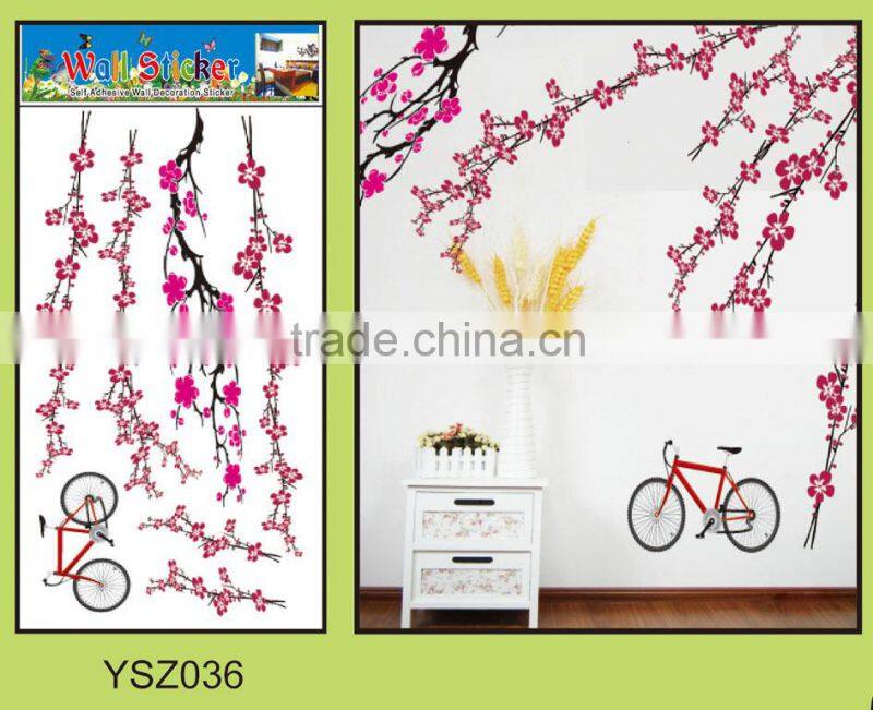 cartoon pvc paper sticker/kids home decoration pvc paper sticker