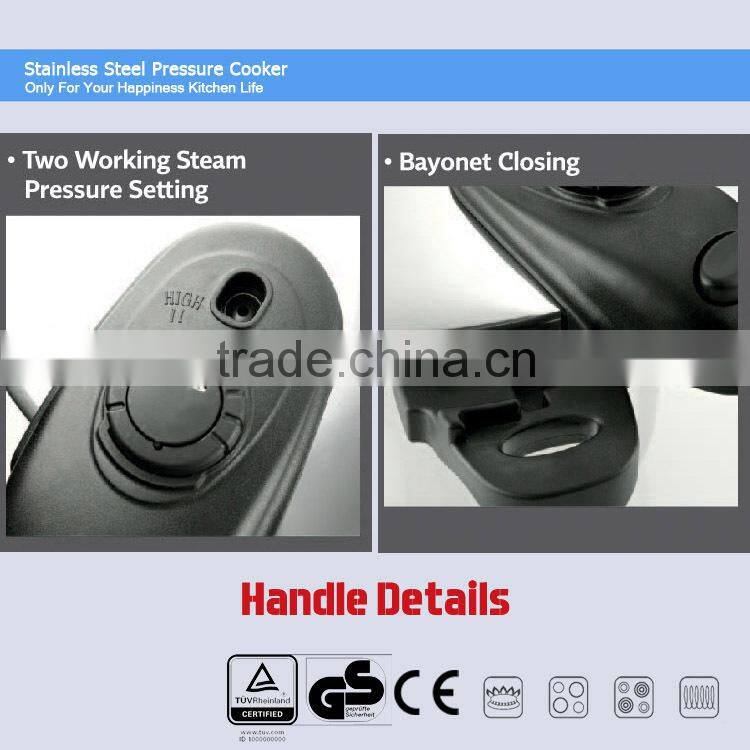 stainless steel weight valve pressure cookers, sandwich bottom, suitable to gas stove & induction cooker ASF 22CM 6L