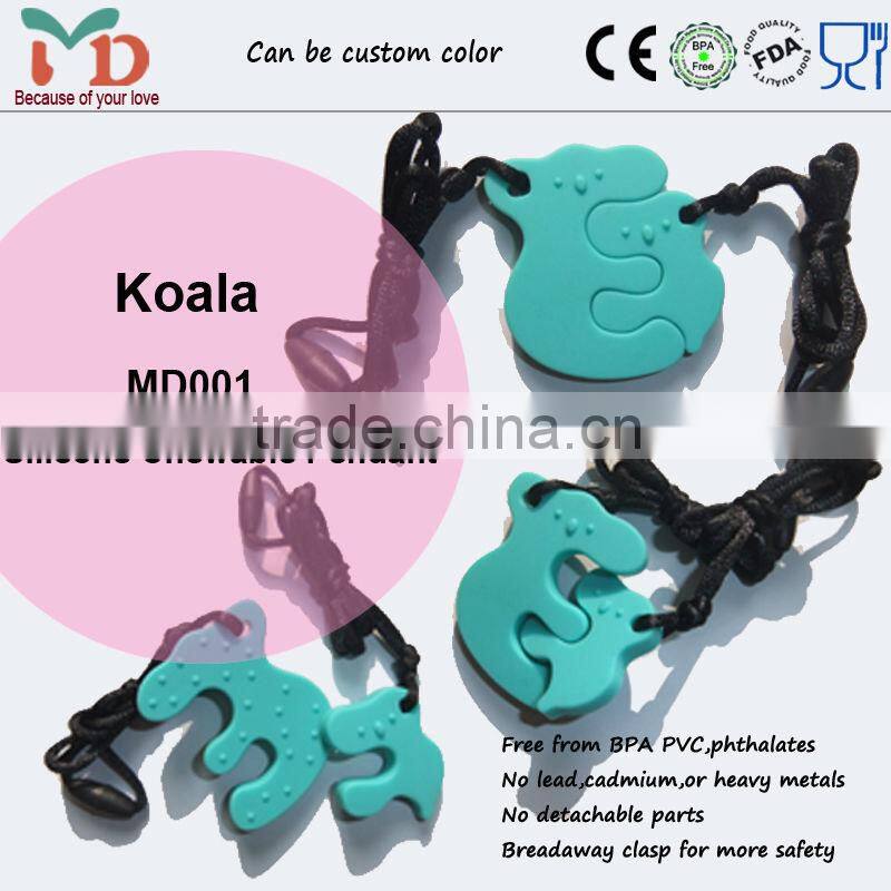 BPA Food Grade silicone teething pendant china wholesale/China Food Grade Silicone Teething Pendant for Kids Chewing