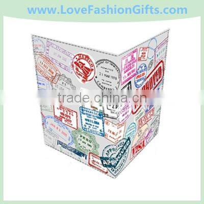 Visa Stamps WHITE -Passport Cover