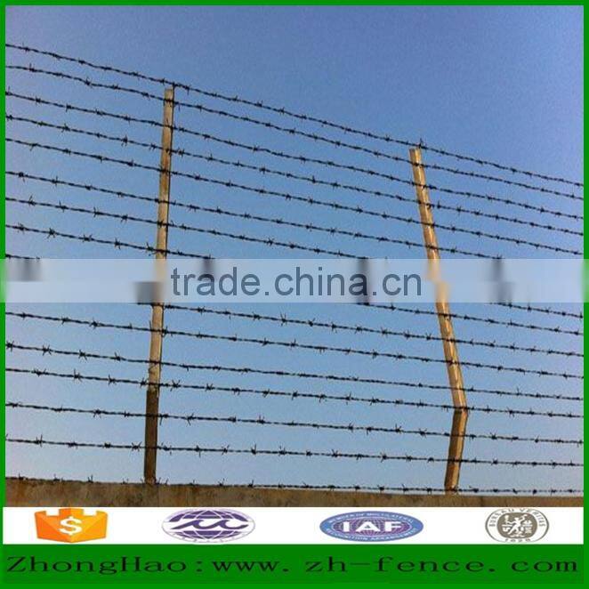 Hot dipped galvanized or PVC coated Barbed Wire Fencing farmland fence