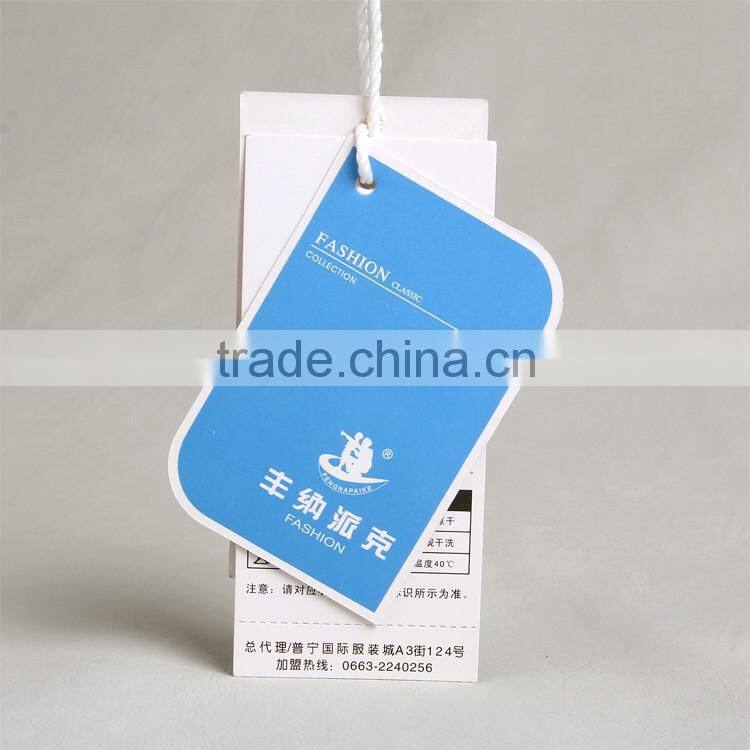new design hangtag with seal tag for leisure men's clothing