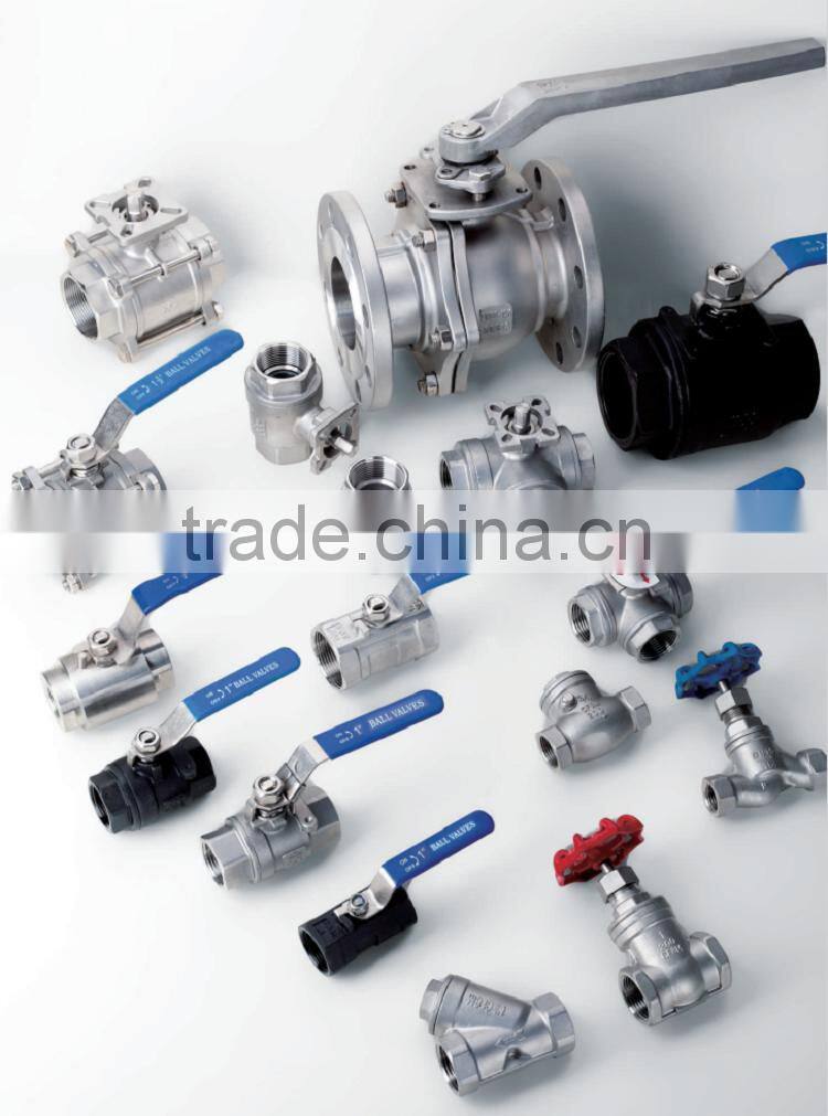 DN32 DN40 3 pieces stainless steel 304 316 full bore flanged ball valve