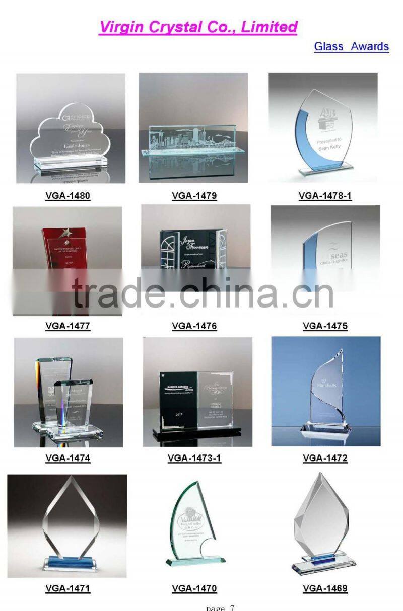 Mini Glass Awards Souvenir With Personal Logo Engraved