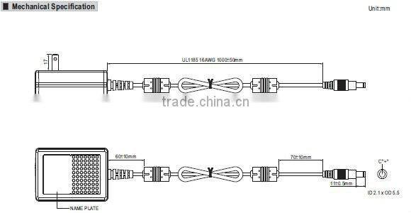 Meanwell GS36U05-P1J 22.5~36W AC-DC Wall-mounted type ac-dc switching power supply