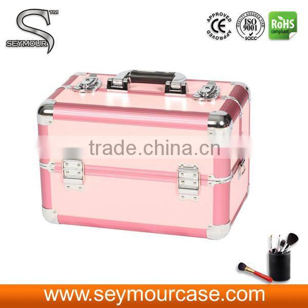 Aluminum transparent cosmetic case