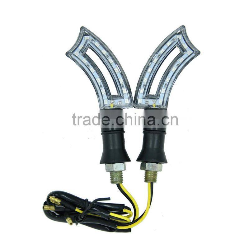 Easy install 2W 12V LED Yellow Waterproof Motorcycle Turn Signal