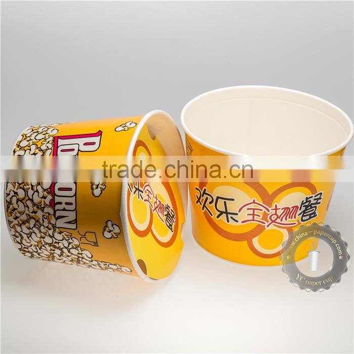 Disposable paper chicken bucket food container