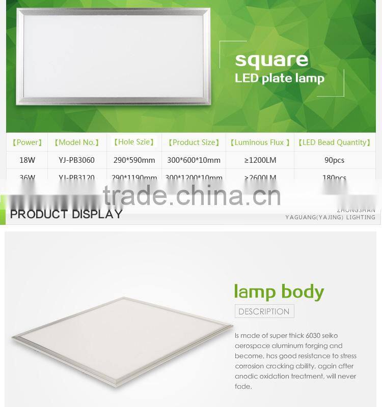 600x600LED panel light for commercial lighting