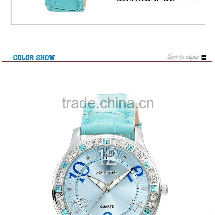 Colorful genuine leather women simple personalized watch
