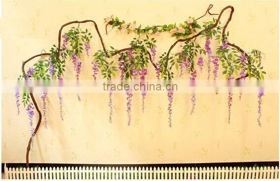 wedding decoration artificial fabric orchid flowers wisteria