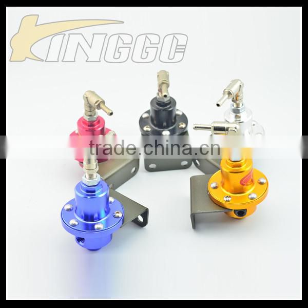 Auto Universal Adjustable Aluminum Fuel Pressure Regulator Kit with hose line kits&Fittings&Gauge