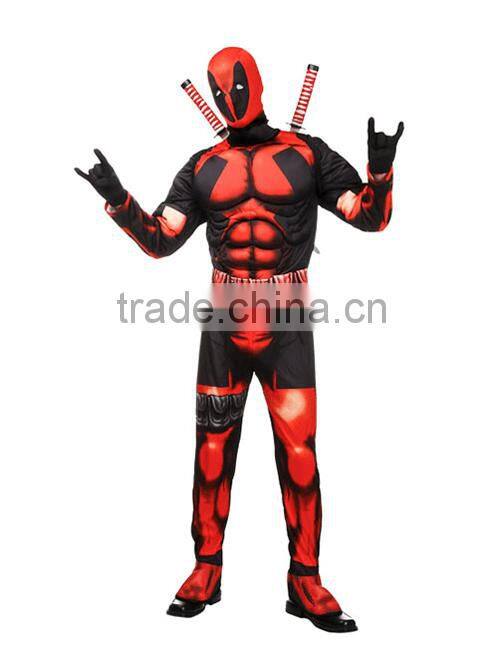 professional cartoon character adult sex cosplay costumes deadpool costume for men