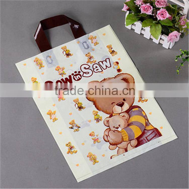 Accept custom gusset loop handle bags with full printing for promotion