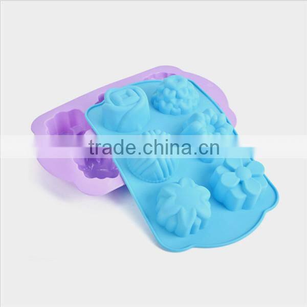 Flower shaped rose silicone soap mold