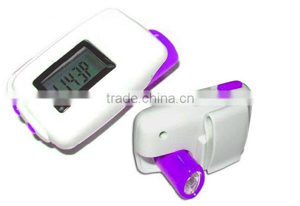 Digital Multifunctional LED Flashlight Calorie Pedometer with Time display