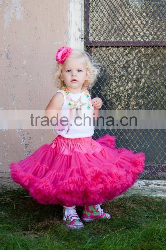 2015 yiwu factory hot sale persnickety Girls dancing mini skirts new design pettiskirt baby girl ruffle tutu ballet pettiskirt