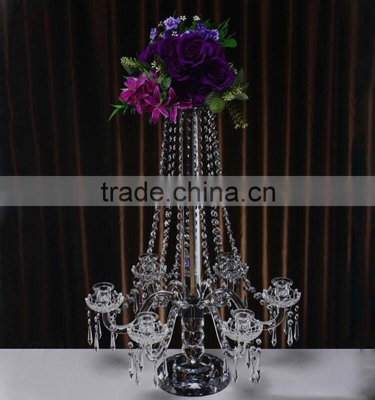 2016 birthday decoration wholesale candlestick holder wedding crystal