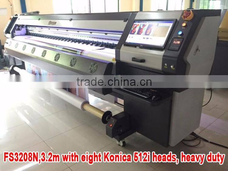 Cheap price inkjet printer Funsunjet FS 3204N/3208N with 4 or 8 konica 512i heads