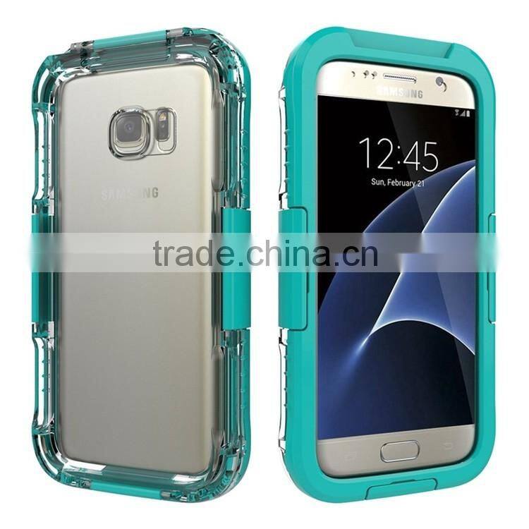 Popular Galaxy S6 Waterproof Case S6 Transparent Screen Protector, Heavy Duty Protective Carrying Cover Case for Galaxy S6