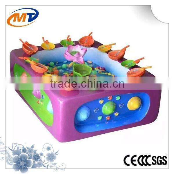 Indoor Lotus Pond kids magnetic fishing game machine for 14 kids together