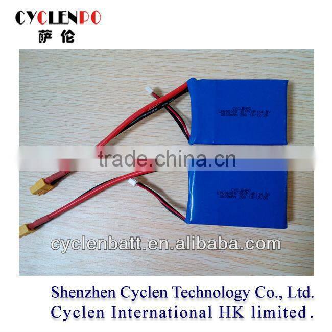 1300mah 7.4v rc lipo rechargeable battery made in China with hot selling for model airplane