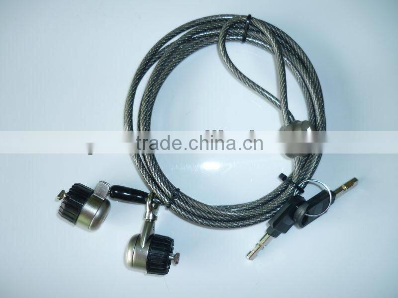 Key Type dual head desktop pc lock laptop lock securitycable computer lock