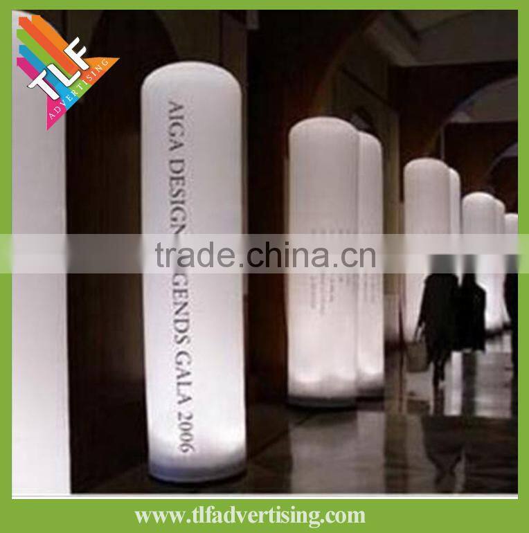 LED light inflatable pillar tube cylinder for Trade Show