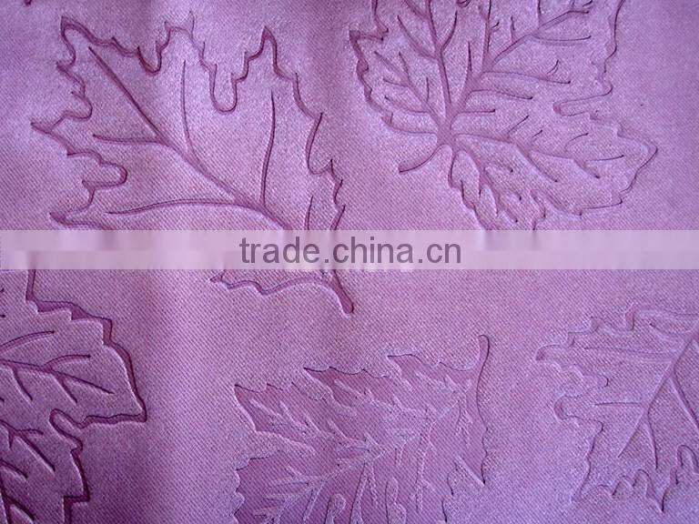 Thick full blackout curtains Flocking Jacquard
