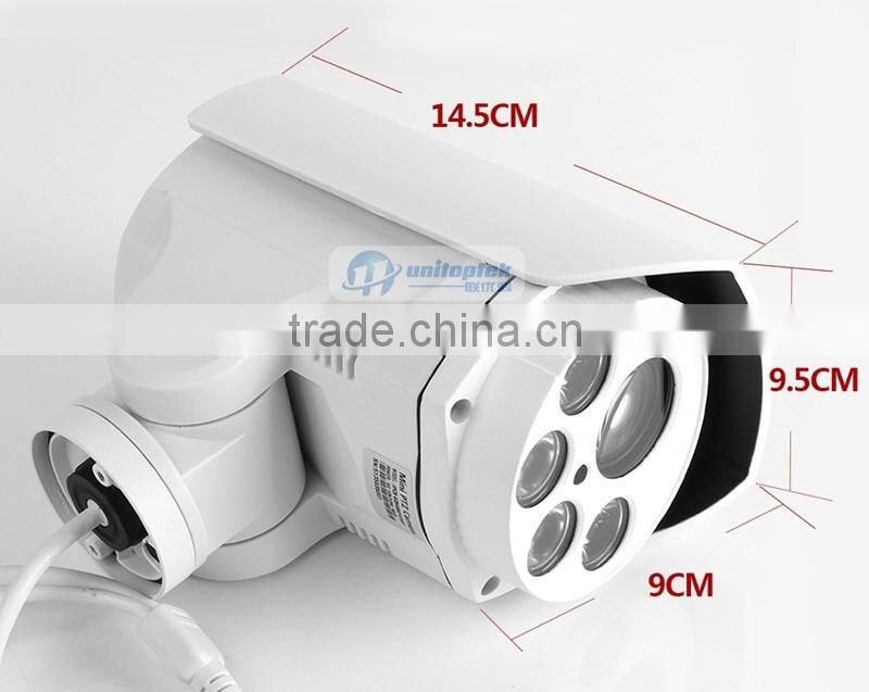 10X Zoom Lens 1080P Project Night-Vision Outdoor POE Bullet PTZ Camera With Card Slot IR 80M Waterproof