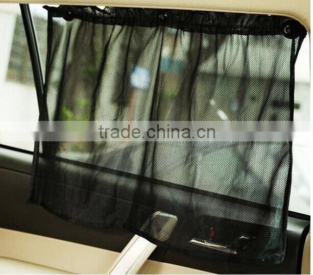 High quality Black Car Sun Shade Curtain Suction Cup UV Proof Side Window