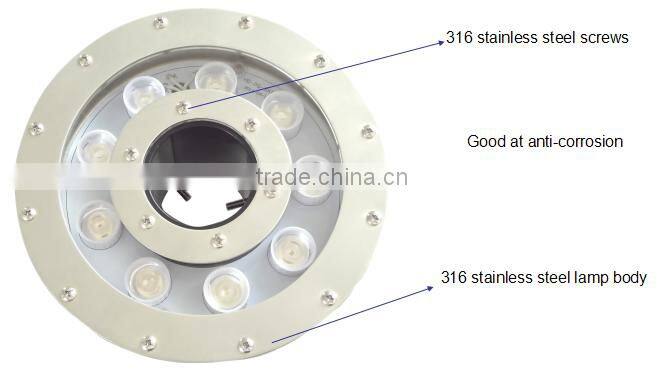 12V IP68 Waterproof DMX control led fountain ring light fountain light led underwater ring