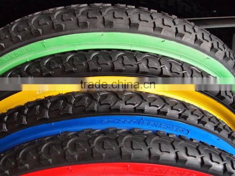 High quality colored MTB bicycle tyre/bycicle tires 26*2.125