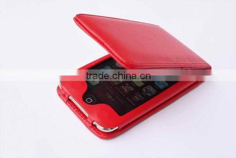 high quality pu leather case for ipod touch 5, classic design leather cases